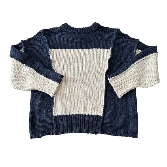 Anthropologie Pilcro Chunky Crew Neck Sweater Seagull - Picture 4 of 6